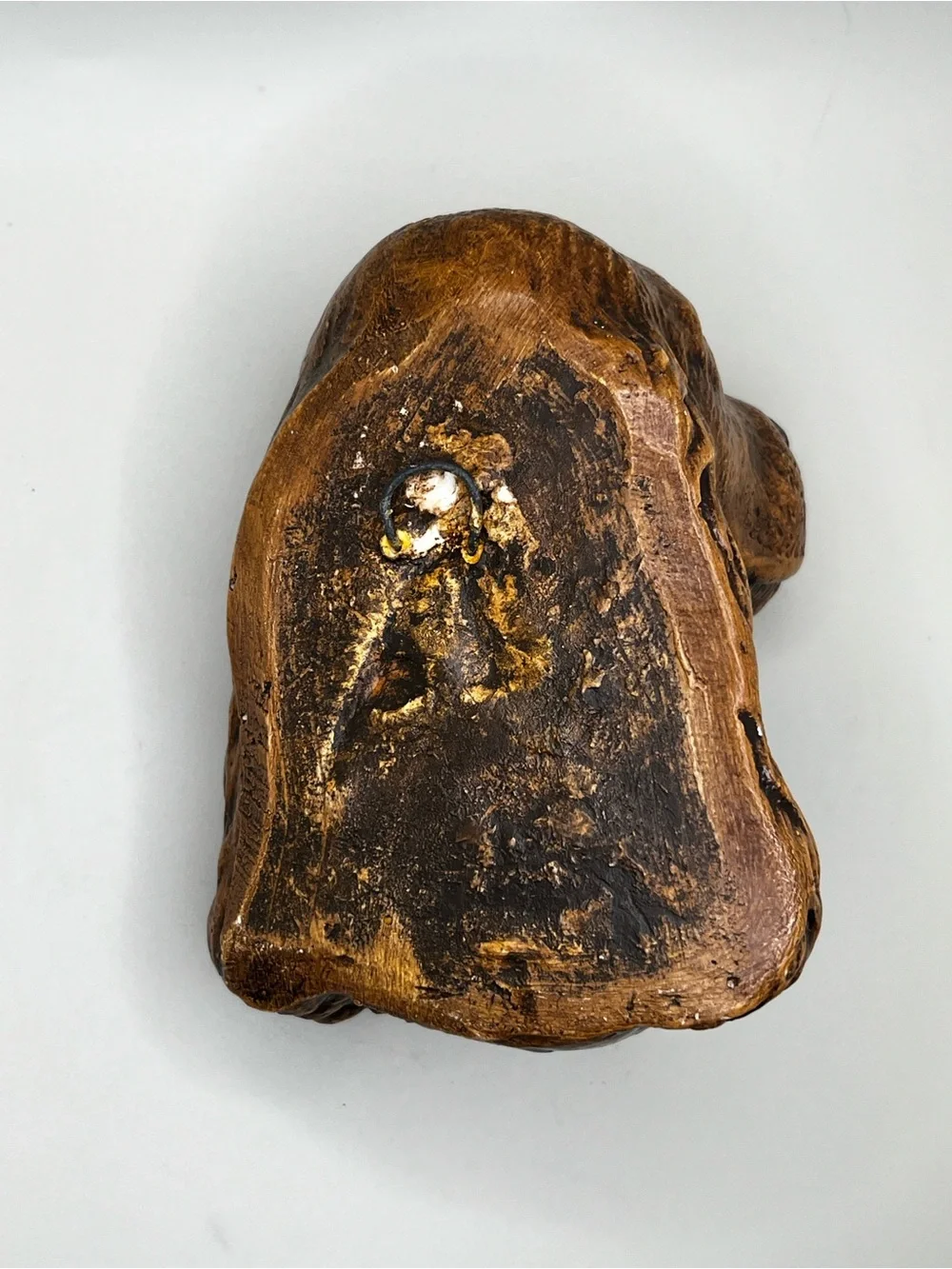 Vintage MCM Chalkware Cocker Spaniel Dog Head Wall Plaque Hanger